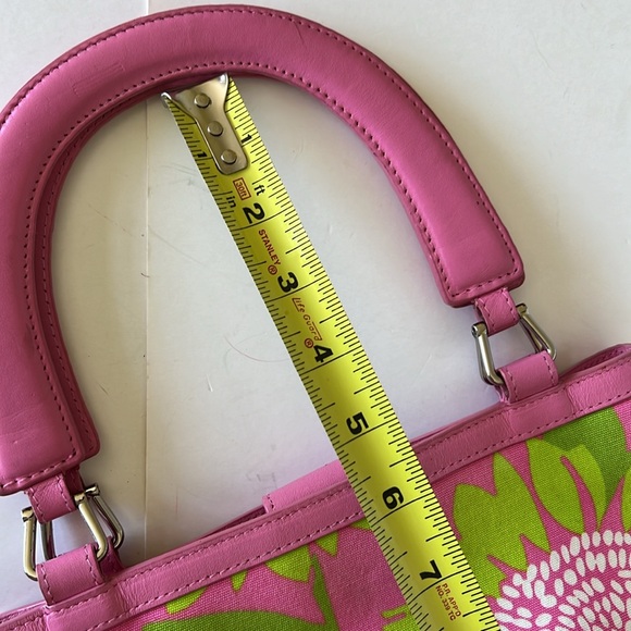 RARE!  Lilly Pulitzer Small Tote Hit Pink Sunflower Pattern-Circa 1990’s - Picture 15 of 16